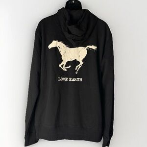 Neil Young & Crazy Horse Love Earth Econsious Black Hoodie NWOT Men’s Size XL
